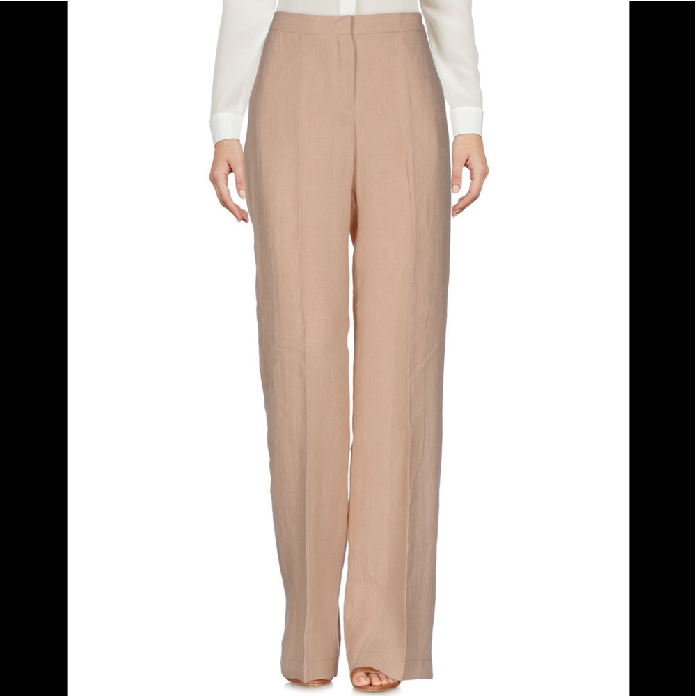 100% linen Wide leg casual work pants trousers